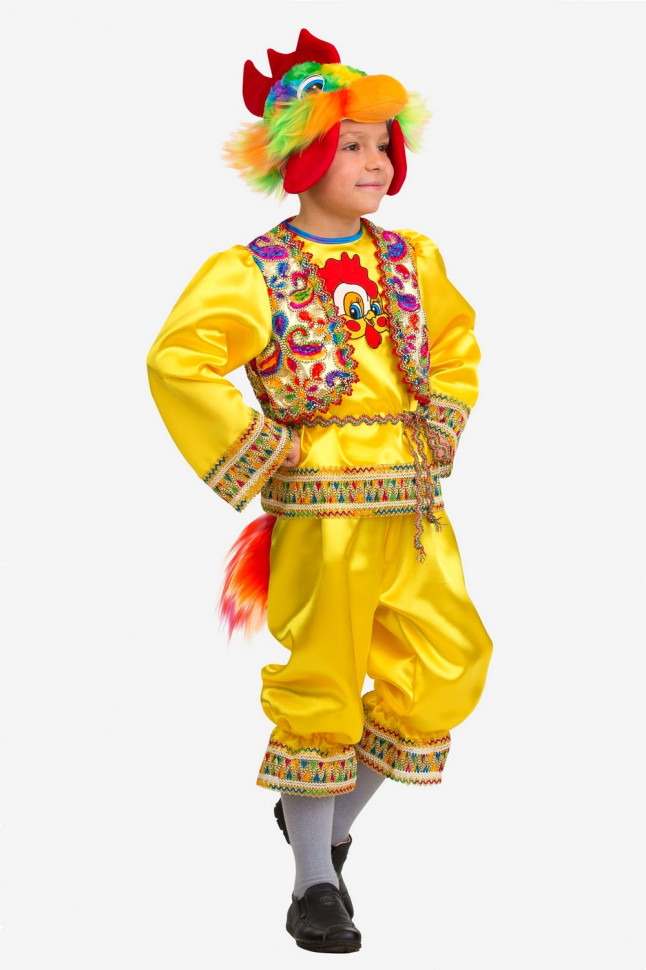 Карнавальный костюм "Петушок Кукарека", размер 110-56, Батик (413-110-56)