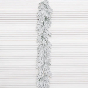 Хвойная ветвь Швейцарская заснеженная 180 см., 100% литая хвоя, ЕлкиТорг (52078)