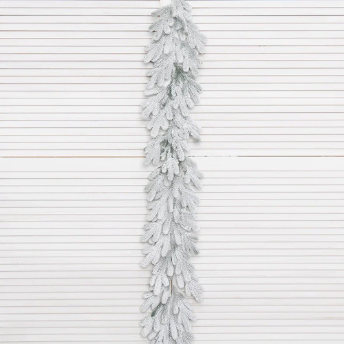 Хвойная ветвь Швейцарская заснеженная 180 см., 100% литая хвоя, ЕлкиТорг (52078)