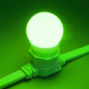 Светодиодная лампа для Белт-лайта зеленая, 45 мм., 2Вт, Е27, 220В, Teamprof (TPF-B-E27-G45-2W-G)