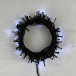 Светодиодная нить 100 холодных белых LED ламп с мерцанием каждого диода, 10 м., 24В., черный провод ПВХ, Beauty Led (PST100ABL-11-1W)