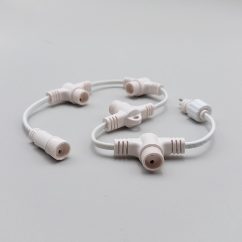 Разветвитель 5-ти лучевой для нитей 24В. без возможности управления, провод белый ПВХ, IP65, LTC (PR85-ST)