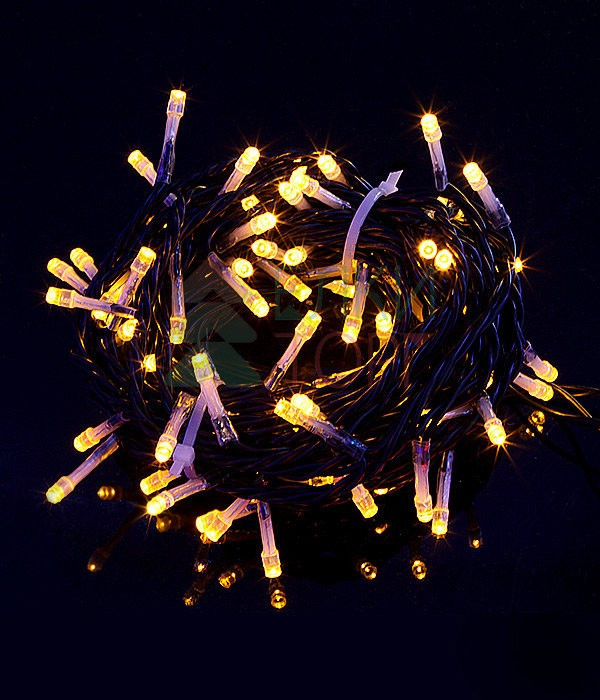 Комплект гирлянды на деревья 100 м., 5 лучей по 20 м, 24V, 1000 желтых LED ламп, черный ПВХ, Beauty Led (KDD1000-11-1Y) в Уфе