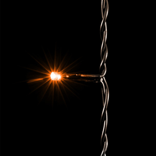 Светодиодный занавес 2*2 м., 400 желтых LED ламп, черный провод ПВХ, LTC (PCL402-11-2Y)