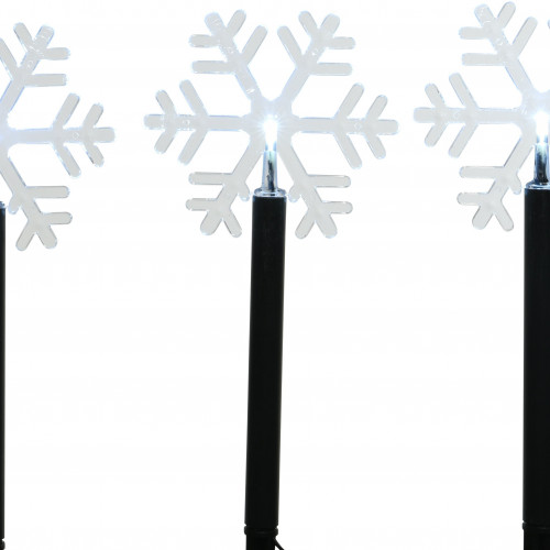 Светодиодная гирлянда из фонарей Снежный хоровод 35 см, IP44, 5 LED холодных белых, Kaemingk (492778)